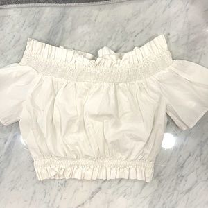 Zara Off the Shoulder Top with Bow on Back 🎀